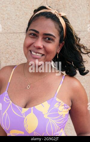 Portrait of a smiling 40-year-old woman Stock Photo