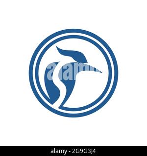 bird letter S logo icon vector flat concept graphic design Stock Vector