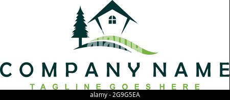 villa cottage stylish icon flat concept vector design Stock Vector
