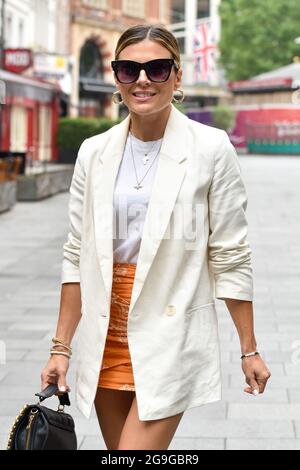 London, UK. 26th July, 2021. Zoe Hardman seen at Global Radio Studios in London, England. Credit: SOPA Images Limited/Alamy Live News Stock Photo
