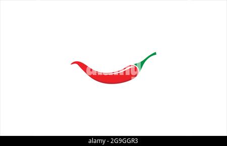 Red Pepper Chili icon logo design illustration template Stock Vector