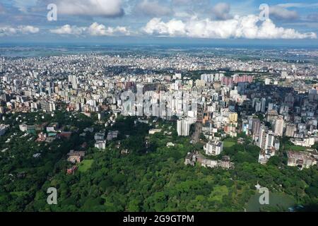 Dhaka, Bangladesh - July 24, 2021: Bird's-eye view of Dhaka city in ...