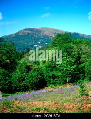 the garth mountain, taffs well, taff valley near pontypridd, south wales. this is the real hill/mountain which the film 'the englishman who went up a Stock Photo