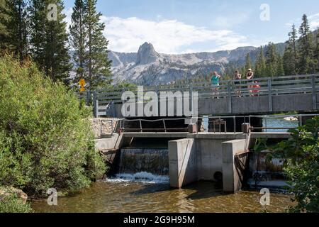 Twin Lakes is a popular place for recreation near Mammoth Lakes in Mono County, CA, USA. Stock Photo