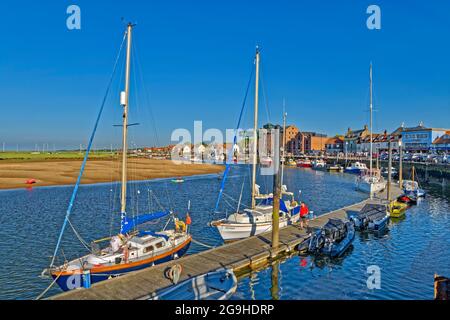 Wells-next-the-Sea on the Northern coast of Norfolk in England. Stock Photo