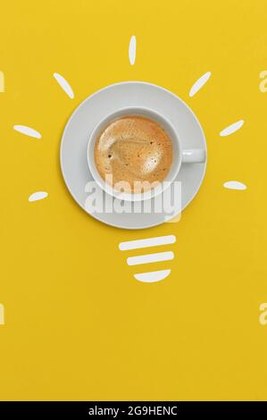 Cup of Espresso Coffee Idea And Innovation Concept Image Stock Photo