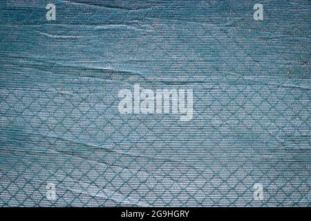 Abstract texture of mesh-chain-link and construction mesh blue, unique background for design. Stock Photo