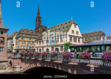Strasbourg, France, Street Scenes, Old City, Historic French Neighborhood, Canal in Stock Photo