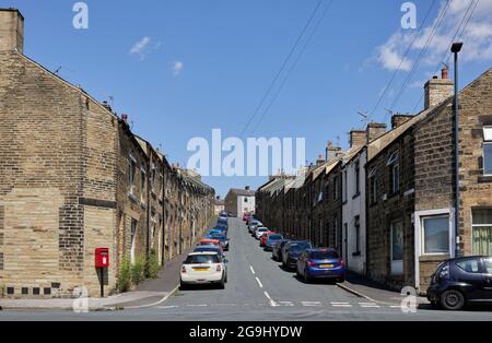 Rows of terraced houses on George Street. Off Sackville Street Stock Photo