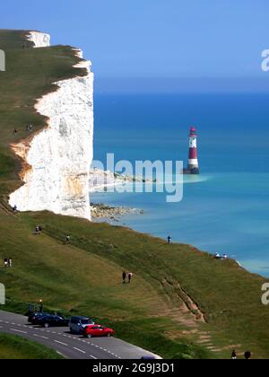 Beachy Head, Eastbourne, East Sussex. Stock Photo