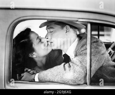 Pamela Blake, William Henry, on-set of the Film, 'Federal Man', Eagle-Lion Films, 1950 Stock Photo