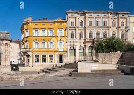 Croatia, Istria, Pula, Portarata Square in old town Stock Photo