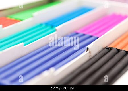 Color children's plasticine Stock Photo