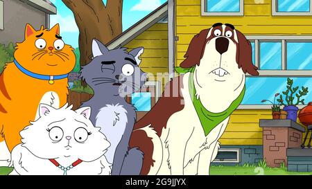 HOUSEBROKEN, Chico (voice: Sam Richardson), Gray One (voice: Jason  Mantzoukas), Who's a Scaredy Cat?, (Season 2, ep. 204, aired Apr. 2, 2023).  photo: ©Fox / Courtesy Everett Collection Stock Photo - Alamy