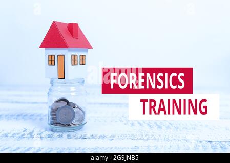 Text caption presenting Forensics Training. Business showcase scientific methods and processes to solving crimes Creating Property Contract To Sell Stock Photo