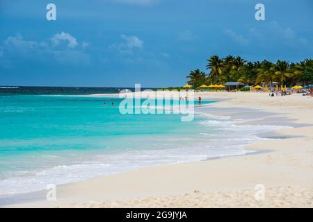 World class Shoal Bay East beach, Anguilla, Caribbean, British Oversea territory, United Kingdom Stock Photo