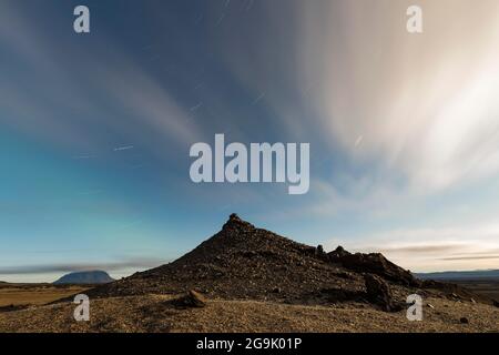 Faint glow of Aurora Borealis, Iceland Stock Photo - Alamy