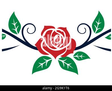 Elegant Black And White Flower Vector Stock Vector