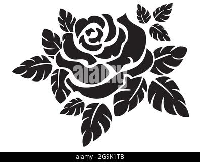 Elegant Black And White Flower Vector Stock Vector