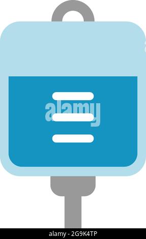 intravenous drip ( iv, saline ) vector icon illustration Stock Vector