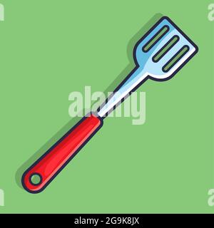 shovel kitchen utensil isolated vector illustration in flat style Stock Vector