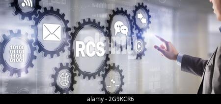 Rich Communication Services. Communication Protocol. RCS. Technology concept. Stock Photo