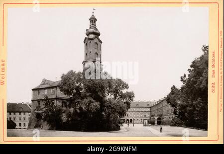 geography / travel, Germany, Thuringia, Weimar, the palace, published by Roemmler and Jonas, ADDITIONAL-RIGHTS-CLEARANCE-INFO-NOT-AVAILABLE Stock Photo
