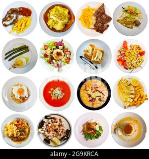 Collage of Spanish dishes Stock Photo