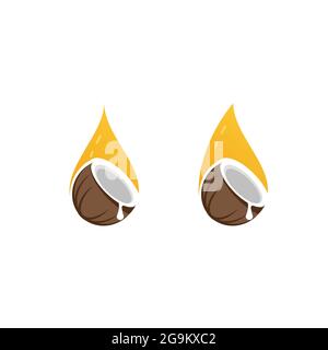 coconut logo Vector icon design illustration Template Stock Vector