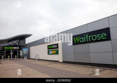 London Gateway Stop off M1 just Outside London, UK Stock Photo