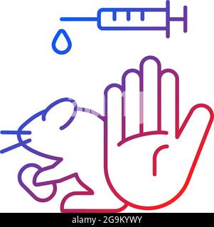 No hamster testing gradient linear vector icon Stock Vector
