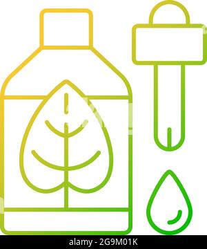 Natural skincare gradient linear vector icon Stock Vector