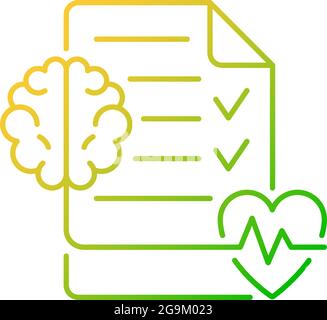 Mental health awareness gradient linear vector icon Stock Vector