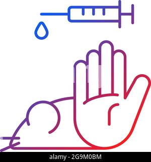 No mice testing gradient linear vector icon Stock Vector
