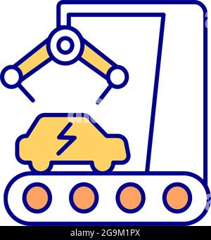 EV generation RGB color icon. Stock Vector