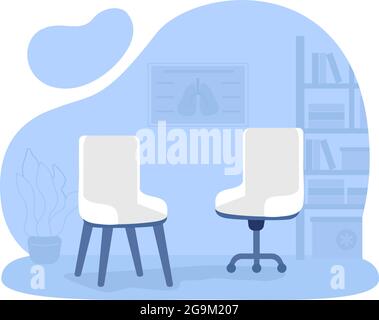 Armchairs for office room 2D vector isolated illustration Stock Vector