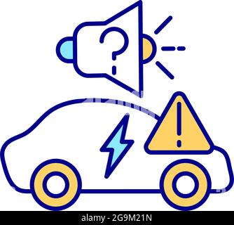 EV proofing RGB color icon. Stock Vector