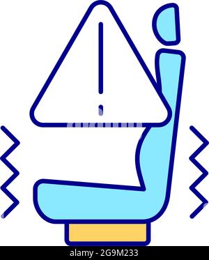 EV prophylaxis blue RGB color icon. Stock Vector