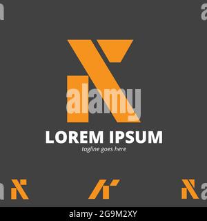 AR monogram abstract symbol set vector very strong symbol in simple modern style Stock Vector