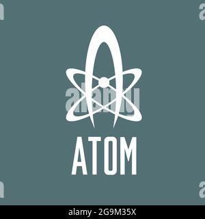 letter a as atom symbol concept Stock Vector