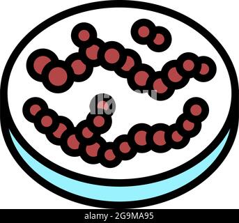 streptococcus bacteria color icon vector illustration Stock Vector