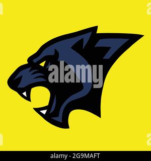 Panther Head Logo Vector Sports Esports Mascot Illustration Stock Vector