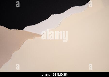 A background formed with some torn strips of paper Stock Photo