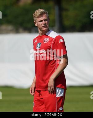 07/27/2021, Riederbau Stadium, Schwoich, training camp of FSV FSV FSV Mainz 05 in Bad Haring, Austria, in the picture the Mainz team during training in Schwoich, Jonathan Burkhardt (FSV FSV FSV Mainz 05) Stock Photo