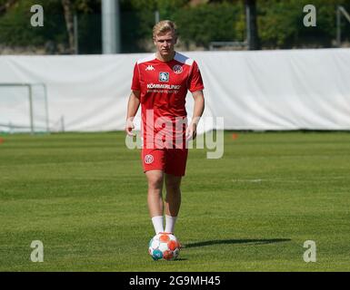 07/27/2021, Riederbau Stadium, Schwoich, training camp of FSV FSV FSV Mainz 05 in Bad Haring, Austria, in the picture the Mainz team during training in Schwoich, Jonathan Burkhardt (FSV FSV FSV Mainz 05) Stock Photo