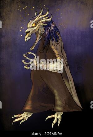 a Wendigo hand drawn illustration Stock Photo - Alamy