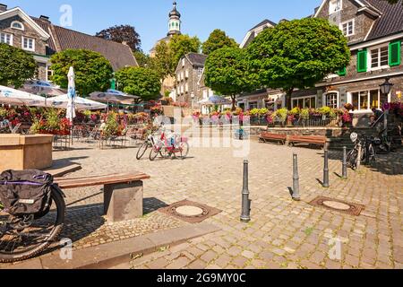 SOLINGEN, GERMANY - JULY 20, 2021: Graefrath marketplace, Solingen, North Rhine-Westphalia, Germany Stock Photo