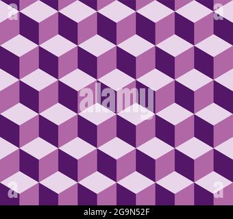 Violet square seamless vector pattern. Pattern included in swatch. Stock Vector