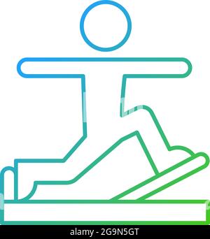 Pilates gradient linear vector icon. Stock Vector