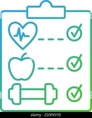 Wellness program gradient linear vector icon. Stock Vector